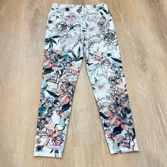 Evolution & Creation Watercolor & Outline Floral Print Pattern, Women’s Medium - Picture 2 of 10